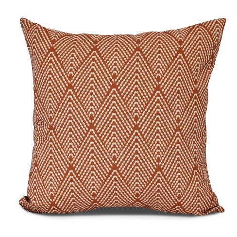 Orange Lifeflor Print Pillow Navy Throw Pillow 16 X16 E By