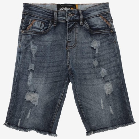 Boys Grey Stretch Skinny Denim Shorts