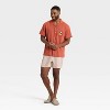 Men's Embroidered Pocket Camp Shirt - Goodfellow & Co™ Cinnamon - 3 of 3