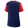 NFL New England Patriots Women's Short Sleeve Lace Up V-Neck Top - 2 of 3