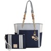 MKF Collection Rochelle Vegan Color Block Vegan Leather Women’s Tote Bag with Wristlet by Mia K - 2 of 4