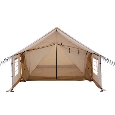 WHITE DUCK Canvas Porch with Stove Jack & Removable Side Walls, Water Repellent Awning for Tents, Cotton Canvas, Multiple Sizes