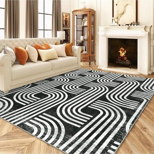 Area Rug, Anti Slip, Washable Area Rug, Pet Friendly, Faux Cashmere Modern Carpet for Living Room Bedroom - 1 of 4