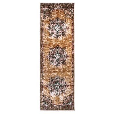 Classic Distressed Medallion Indoor Area Rug or Runner Rug by Blue Nile Mills