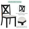 82" 6-Piece Extendable Dining Table Set with Removable Leaves, Footrest, 4 Upholstered Chairs and Bench, Kitchen Table Set for Dining Room - 4 of 4