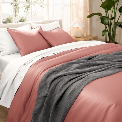 400 Thread Count Organic Cotton Sateen Duvet Cover and Sham Set by Bare Home