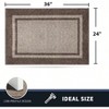 Dirt Trapping Door 24x36 Inch Non - Slip Washable Entryway Rug Shoes Scraper Absorbent Beige Grayish Brown - 2 of 4