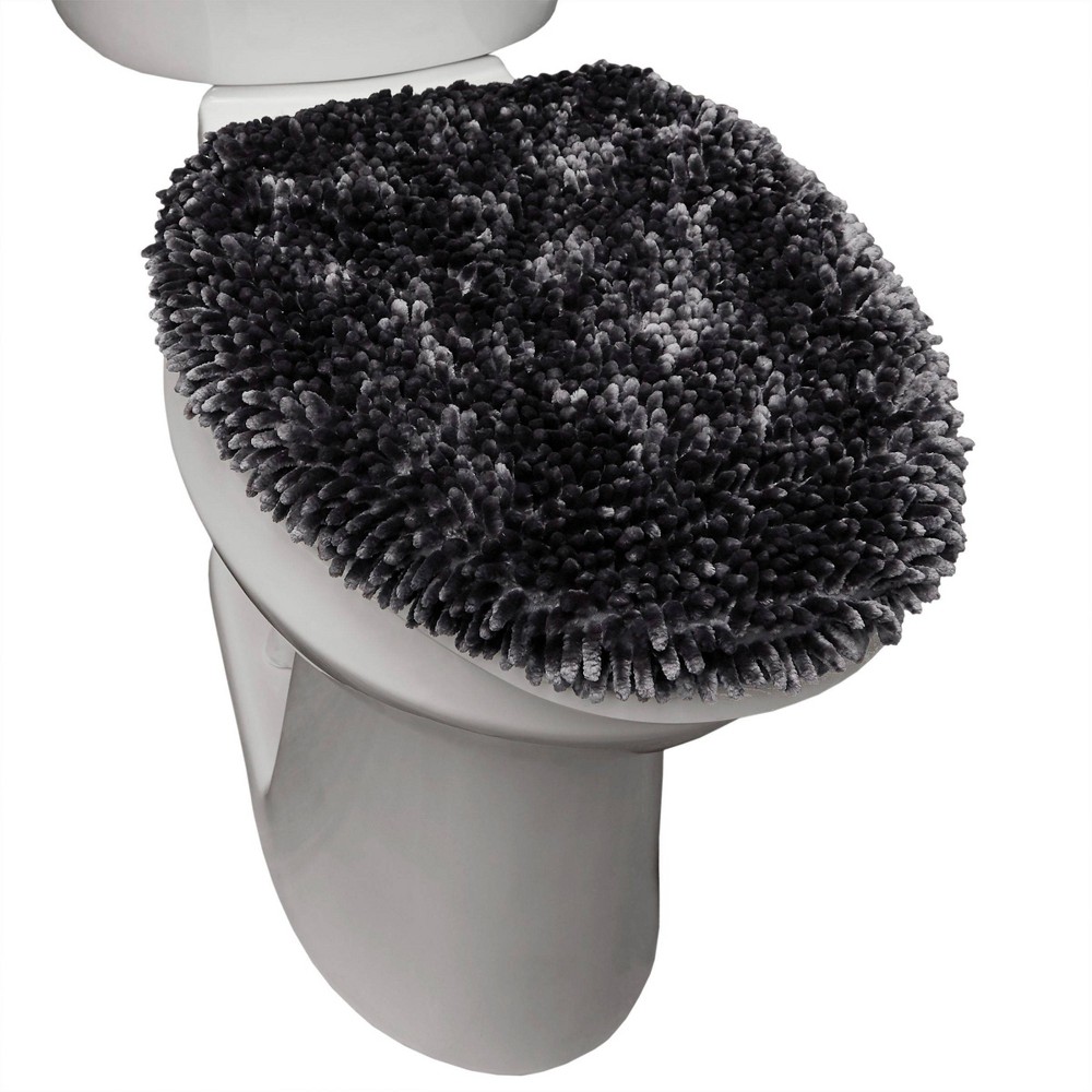 Photos - Toilet Accessory SoHome 19.6"x18.5" Spa Step Toilet Cover Dark Gray: Polyester, Machine Washable, Synthetic Rubber Backing