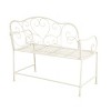 41" Retro Outdoor Garden Bench,Metal Patio Leisure Armrest Bench,2-3 Seater Metal Cut Out Backrest Park Leisure Bench-Coolbibila - 3 of 4
