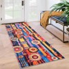 Colorful Machine Washable Runner Rug for Hallways Kitchen Entryway Bedroom Modern Non Slip Ultra Soft Thin Geometric Carpet - 2 of 4