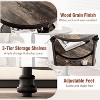 Round Side Table, Small End Table with 3 Shelves for Living Room, Bedroom, Night Stand Accent Coffee Table with Steel Frame for Small Spaces - 4 of 4