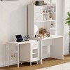 TiramisuBest Computer Desk with 90 Degree Rotating Desktop, 43x70 Inch Office Desk with Storage Drawer and Cabinets, Gaming Desk with Shelves - 3 of 4