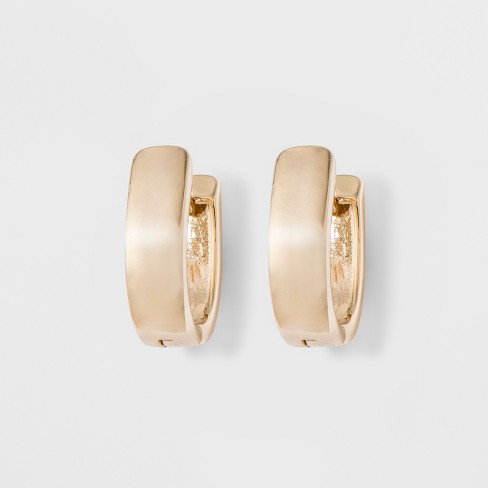 14K Gold Plated Huggie Hoop Earrings - A New Day™