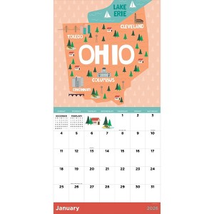 TF Publishing 13.5"x14.5" 2026 Home Ohio Wall Calendar - 1 of 4