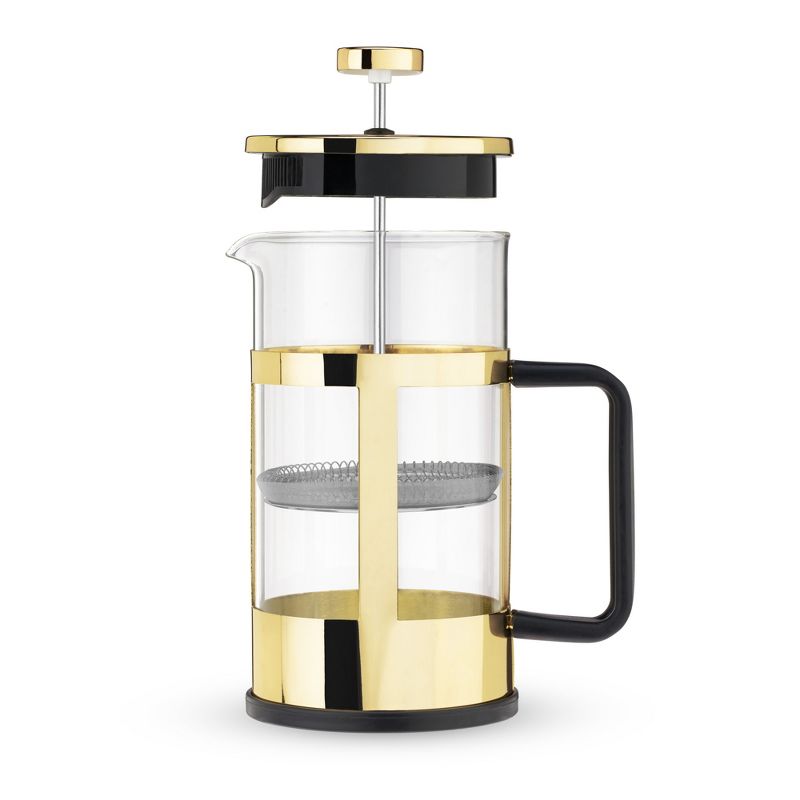 Pinky Up Piper Gold Press Pot Tea and Coffee Maker, 6 of 11