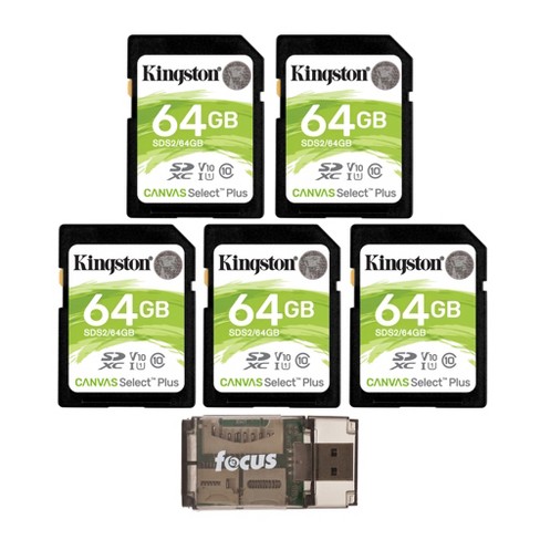 Карта памяти microsd kingston 64gb canvas select plus