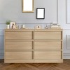 Modern double dressing table with six drawers, wooden storage cabinet, ample storage space, suitable for living rooms, nurseries and hallways. - 2 of 4