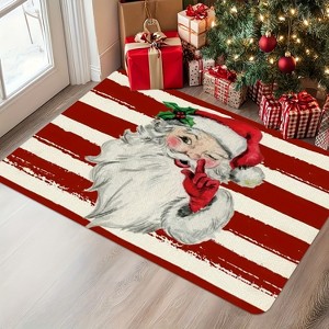 Lomsoe 1pc, Santa Claus Welcome Extra Thick Doormat - Doorway Carpet, Suitable For Living Room, Bedroom, Kitchen, Office, Christmas Gift. - 1 of 4