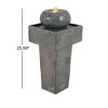 Christopher Knight Home Aria Modern Outdoor Concrete Fountain with LED Light - 3 of 4