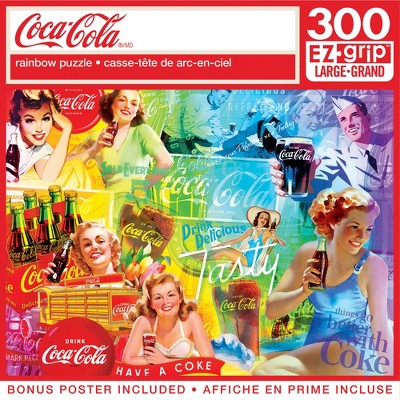 MasterPieces 300 Piece EZ Grip Jigsaw Puzzle - Rainbow Coca-Cola - 18"x24"