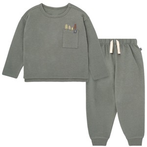 Modern Moments by Gerber Baby and Toddler Boys' 2-Piece Long Sleeve T-Shirt and Jogger Set - 1 of 4