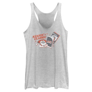 Womens Mattel Chatter Telephone Keeping It Classic Racerback Tank - 1 of 4