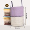 Folkulture Cotton Rope Laundry Basket 20 x 15 Inch - Soft Lilac - 4 of 4