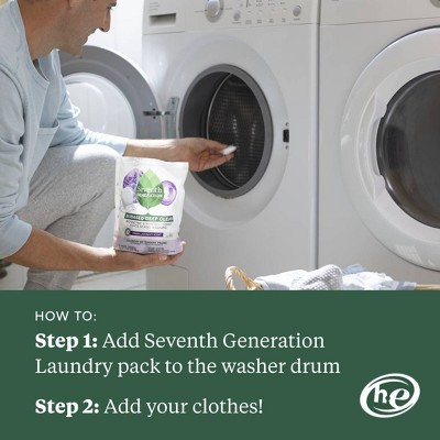 Seventh Generation Laundry Packs Free &#38; Clear - 45ct/31.7oz