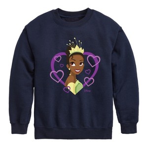 Boys' - Disney - Tiana Hearts Graphic Long Sleeve Fleece Sweatshirt - 1 of 4