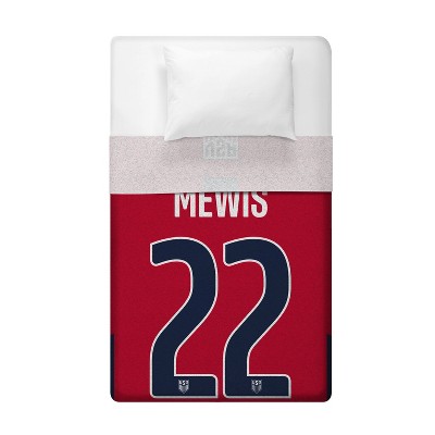 Kristie Mewis Red Fleece Soccer Throw Blanket 60 x 80