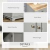 NicBex 2 Drawer Kitchen Island Cart with 2-Door Cabinet,Kitchen Island with Storage and Round Knob,Modern Kitchen Table,Island Table for Kitchen - 4 of 4