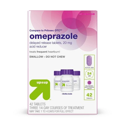 Omeprazole 20mg Acid Reducer Delayed Release Tablets - Wildberry Mint Flavor - 42ct - up & up™