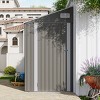 4x8FT Metal Storage Shed with Hinged Side Door, Ventilation, Waterproof Roof, and Durable Frame for Multi-Scene Use - Coolbibila - 2 of 4