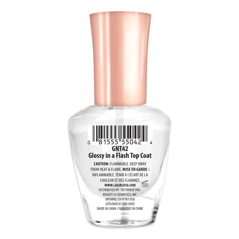 L.A. Girl Glossy in a Flash Quick Dry Top Coat Nail Polish - 0.47 fl oz, 2 of 10