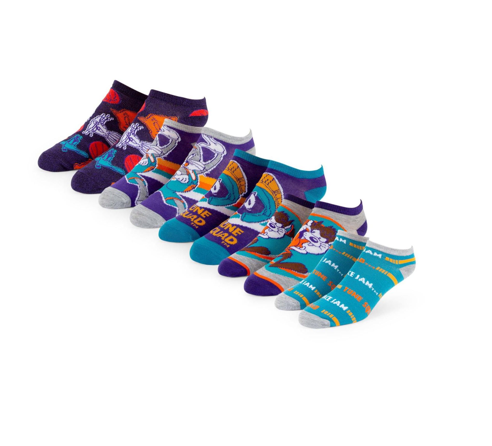 HYP Space Jam Adult Low-Cut Ankle Socks | 5 Pairs | Size 4-10