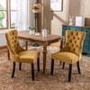 Lyngins Set of 2 Classic Velvet Dining Chairs, High-end Tufted High-Back Kitchen Chair with Solid Wood Frame, Upholstered Armless Chairs - 4 of 4