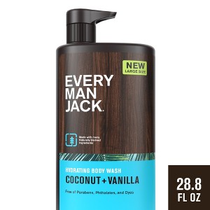 Every Man Jack Body Wash - Coconut + Vanilla - 28.8 fl oz - 1 of 4