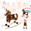 Kids Plush Toy Rocking Horse Pony Toddler Ride on Animal for Girls Pink Birthday Gifts with Realistic Sounds - 4 of 4