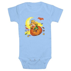 Infant's Care Bears Halloween Tenderheart Cute Pumpkin Bodysuit - 1 of 3