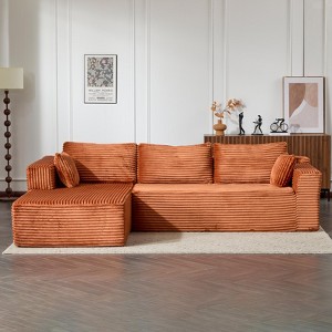 KTMBDW 110” Modular Sectional Sofa with Deep Seat, Modern Modular L-Shape Sofa Couch with Chaise, Upholstered Couches for Living Room, Bedroom - 1 of 4