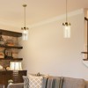 PAKOKULA 60-Watt 1-Light Gold Finished Pendant Light with Etched Glass Shade - 2 of 4