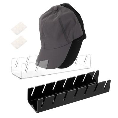 Unique Bargains Acrylic No Installation Space Saving Multi-functional Hat Rack 2 Pcs