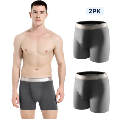 CARER 2pk Incontinence Underwear for Men Washable Reusable Leak-Proof Mens Incontinence Boxer - Medium Absorbency