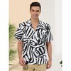 Lars Amadeus Men's Animal Print Short Sleeves Button Up Casual Print Shirts - 2 of 4