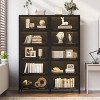 NicBex Tall Iron Display Cabinet Decorative Storage Cabinet, with Glass Door 3-Sided Glass Display Case for Kitchen, Living Room - 2 of 4