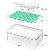 LunaLulinlk 4-piece set of mini ice cubes and ice bucket (with lid) Green small ice cubes with ice scoop - 3 of 4
