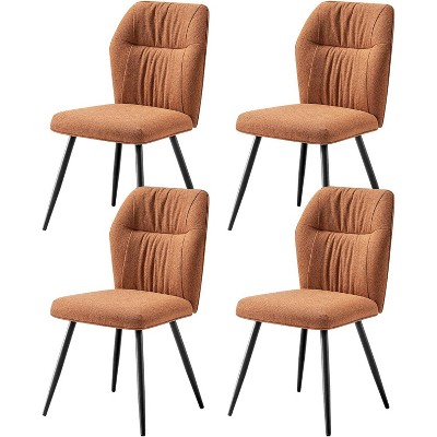 AMERLIFE Upholstered Dining Chairs, Curved High Back Modern Kitchen Chairs