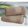 Premium Cotton 4 Pack Bath Towel Set - 100 Pure Cotton - 27x54 - Ultra Soft Absorbent - Tan - 4 of 4