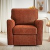 1pc Swivel Accent Chair with Chenille Upholstery and Side Pockets, No Ottoman Included, Ideal for Living Room - Coolbibila - 3 of 4