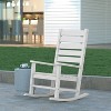 Emma and Oliver Contemporary Rocking Chair, All-Weather HDPE Indoor/Outdoor Rocker - 2 of 4